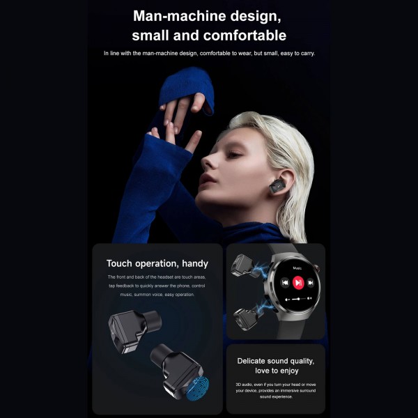 Smartwatch Microwear DK56 –  Silver Silicone